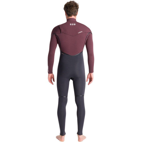 2025 C-Skins Hombres NuWave Wired 4/3mm Chest Zip Neopreno C-NWI43MCZ - Meteor / Rust X / White